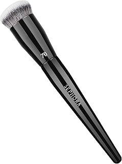 Ouligay Flat Top Foundation Brushes Kabuki Flat Top Face Brushes Blending Brush Flawless Foundation Makeup Brush for Liquid Cream Blending Flawless Powder Buffing Stippling(Black)