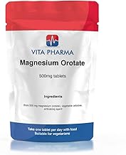 VITA PHARMA Magnesium Orotate 500mg 240 Tablets, Muscle & Nerve Function, Energy & Metabolism, Bone & Joint Health, Mental Calm & Relaxation