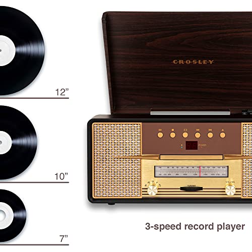 Crosley Rhapsody Platine Vinyle – Tourne Disque – Tourne Disque Vinyle – Platine Vinyle Bluetooth – Platines Vinyles – Tourne Disque Vintage – Mahogany - Les Beatles, Paul McCartney, John Lennon, RIngo Starr, George Harrison Crosley Rhapsody Platine Vinyle - Tourne Disque - Tourne Disque Vinyle - Platine Vinyle Bluetooth - Platines Vinyles - Tourne Disque Vintage - Mahogany – Image 5