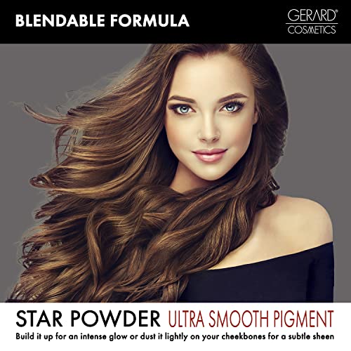 Gerard Cosmetics Star Powder - Soft, Velvety Formula Glides Effortlessly - Delivers Pure Pigmentation - Accentuates Your Facial Features - Gluten And Paraben Free - Sophia - 0.42 Oz Highlighter #TOP5