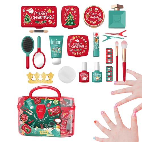 Niesel Maletín de maquillaje para niños pequeños | Juego de maquillaje infantil para jugar | Juego de maquillaje para hijas, nietas, sobrinas, niñas