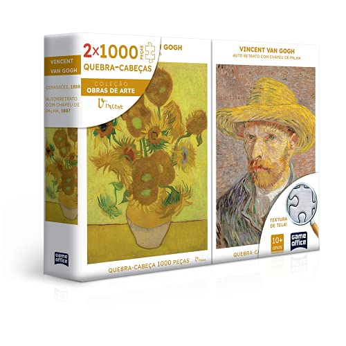 Toyster - Quebra-cabeça: Vincent Van Gogh: Retrato e Girassóis - Combo 2000 peças - Game Office