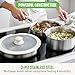 GreenLife 10 Piece Stainless Steel Pots and Pans, Detachable & Stackable Kitchen Set, Tri Ply Clad PFAS Free Cookware, Space Saving with Removable Handle, Induction & Oven Safe, RV Cookware, Glass Lid