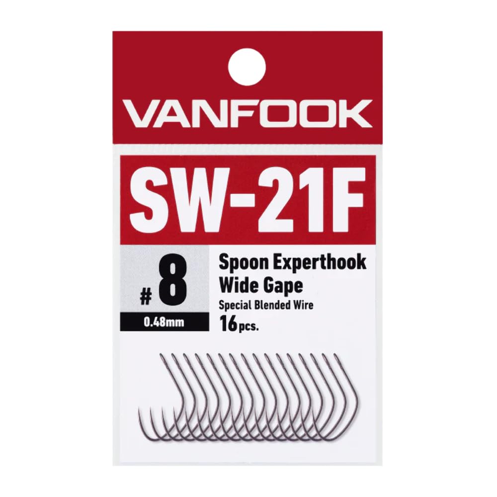 Vanfook SW-21F Spoon Expert Wide Hook Size 8, 16/pack