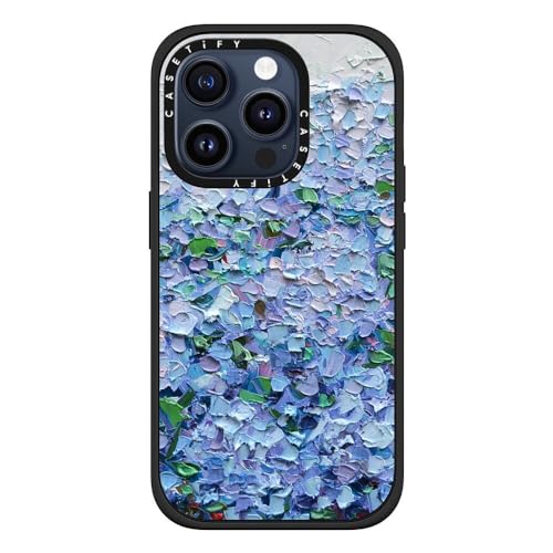 Coque iPhone 15 Pro CASETiFY antichoc militaire noir mat fleur