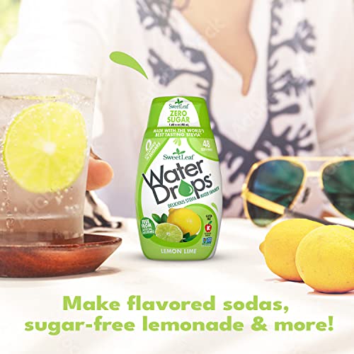 image for SweetLeaf Water Drops, Lemon Lime – Water Enhancer, Sugar Free Stevi