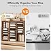 HOOBRO Literature Organizer, 27 Compartments Wooden Mail Organizer, Countertop Literature Sorter with Adjustable Shelves for Home, Office, School, Student Mailbox for Classroom, Rustic Brown FG27WF01