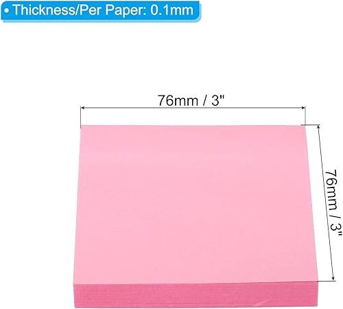 Miniatura 2 de PATIKIL Notas adhesivas de 3 x 3 pulgadas, paquete de 12 blocs de notas autoadhesivas de color brillante, 100 hojasbloc de notas adhesivas para