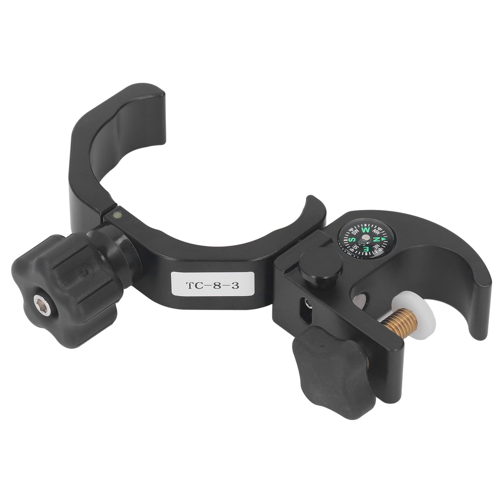 Collector Bracket with Compass, GPS RTK Universal Portable Adjustable Range Pole Cradle Mount Holder Compatible for IHand30, All Metal Screws for Durability