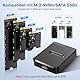 Festplatten Dockingstation, M.2 Dual Protokoll NVME & SATA Docking Station, USB 3.1 Gen2 Anschluss für M-Key/B+M Key, Solid State SSD Externe Mobile Festplattenbox Buchse für 2230 2242 2260 2280 SSD