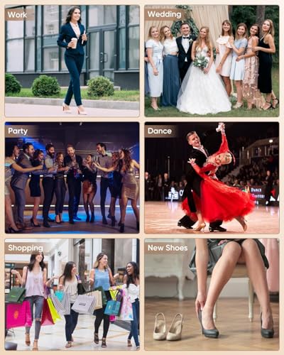 Image of Heel Cushion Inserts And Metatarsal Pads For Women, 1 Pairs Heel Grips And 1 Pairs Ball Of Foot Cushions, Silicone Shoe Pads Insoles For High Heels, Blister Prevention For Too Big Shoes