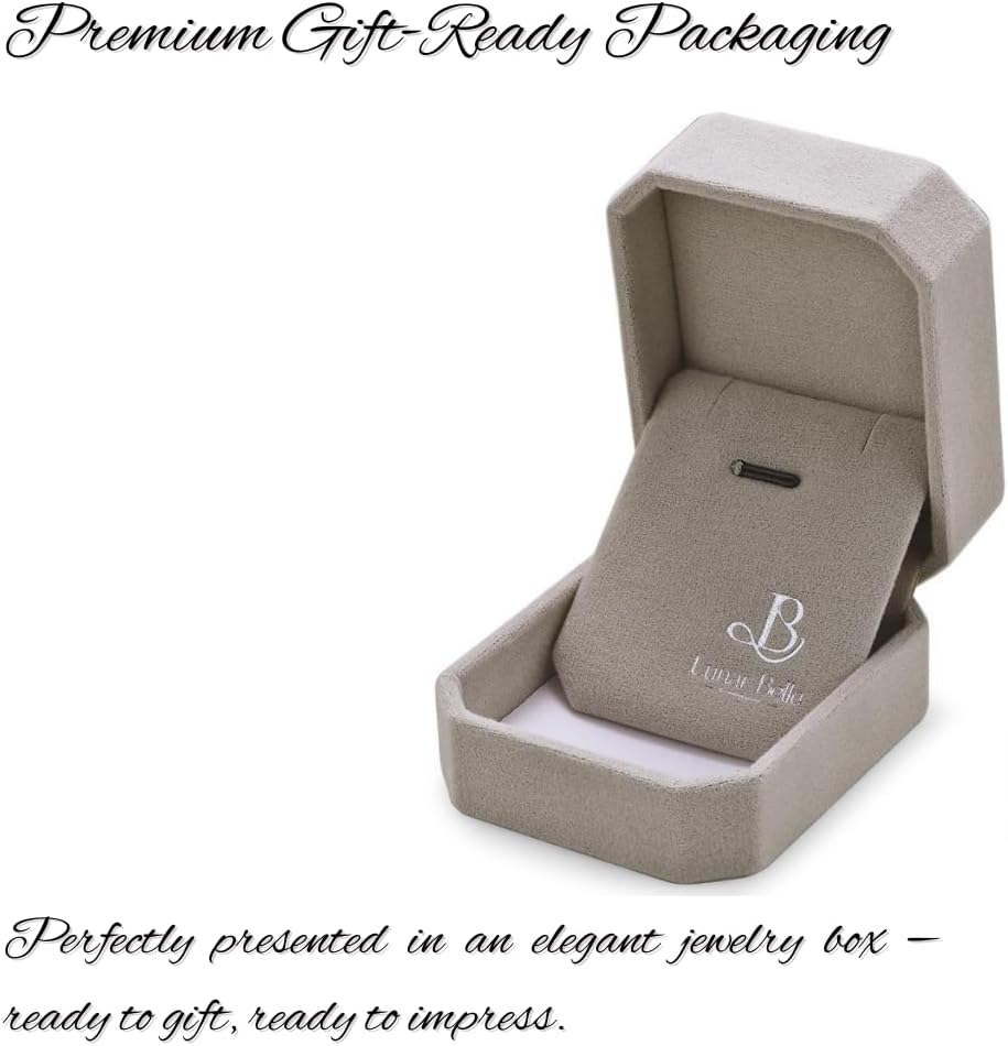 Lunar Belle 10mm Tahitian Black Pearl Ribbon Stud Earrings with Moissanite in 925 Sterling Silver, Luxury Jewelry Gifts for Women (Wave Ribbon) - Image 7