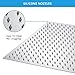Lordear Rain Shower Head 12 Inch Solid Ultra Thin 304 Stainless Steel Adjustable Square Rainfall Shower Head Full Body Coverage with Silicone Nozzle 12” Waterfall Showerhead,Brushed Nickel