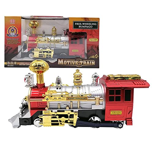 MON. BEST TOYS CO., LIMITED- Locomotora SALVAOBSTACULOS LUZ Y Sonido TACHAN Locomotive Trenes y vehículos sobre raíles, Multicolor, M (780T00680)