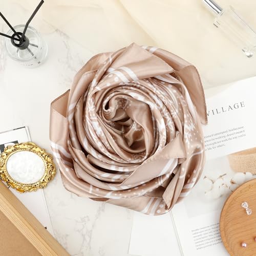 Silk Like Head Scarf for Women, Silk Hair Wrap for Sleeping, Women's Scarves & Wraps, 35in x 35in Bandanas for Women3