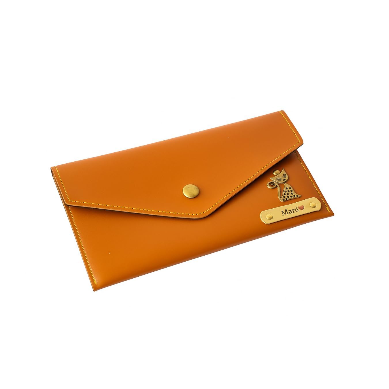 Personalized Name & Charm Leather Wallet Women’s Clutch | Anniversary Birthday Wedding Gifts for Women (TAN)-image-30