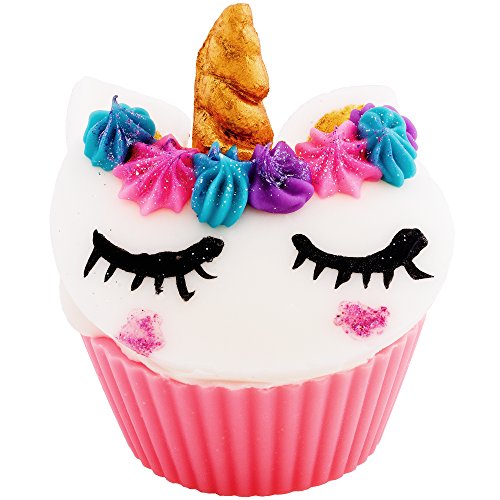 Charlene New York Unicorn Cupcake Soap Individually Wrapped In Giftable Box For Unicorn Gifts For Rainbow Lovers. One Uniquely Crafted Handmade Soap 4OZ