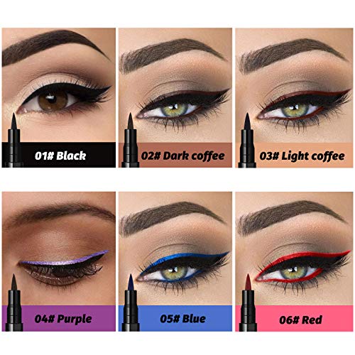 Ownest 12 Colors Liquid Eyeliner Set,Matte Liquid Eyeliner Colorful Eye Liner Pen Neon Eyeliner Makeup,Waterproof Smudge-Proof Smooth Eyeliner Pen - Thumbnail 4