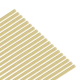M METERXITY 20 Stück Messingstange, 1,2mmx200mm H59 Massivmessing Rundstangen für Messergriffstifte Messermachenzubehör/Wellenstifte Handwerk/Modell DIY, Drehbanknietdübelrohrbestand