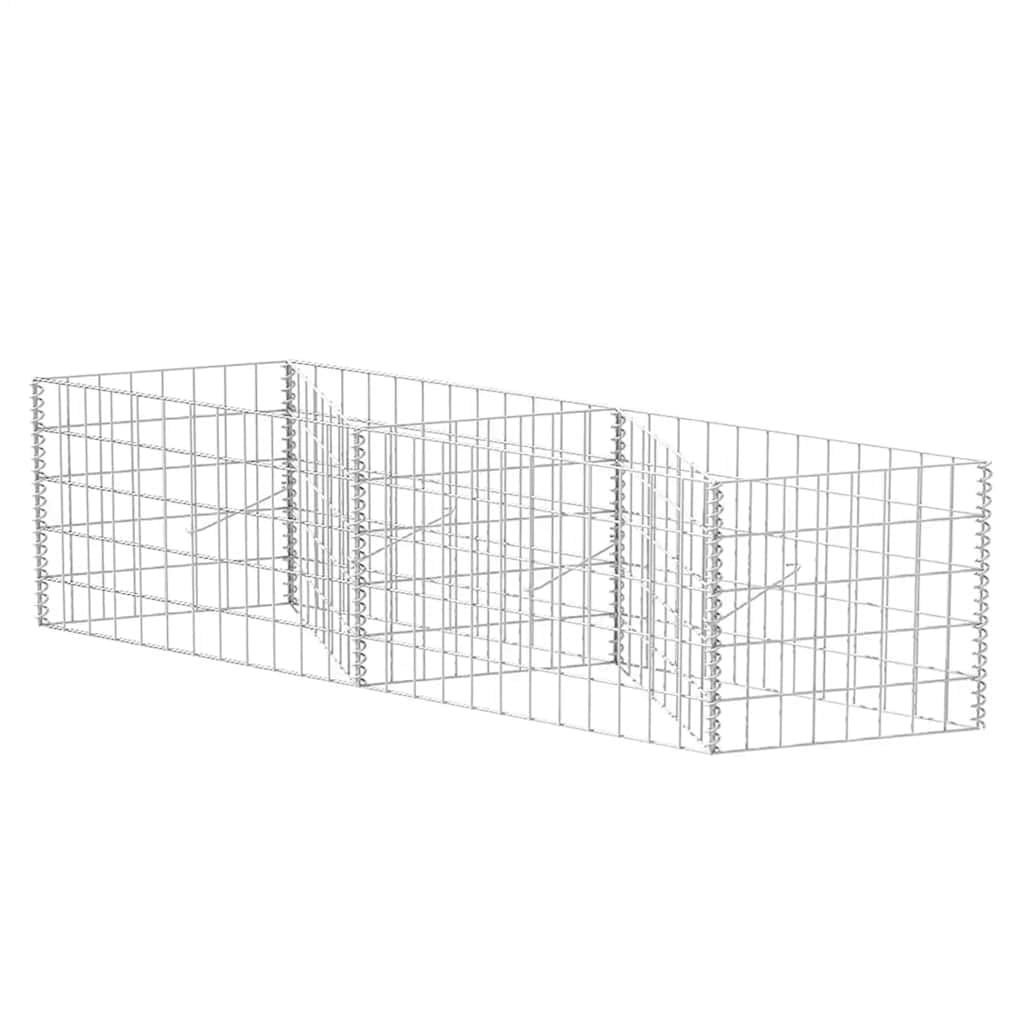 vidaXL Kosz gabionowy, galwanizowana stal, 120x30x50 cm