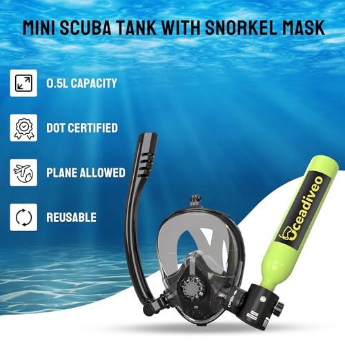 Mini Tanque de Buceo 0.5L para Entrenamiento de Respiración Subacuática miniatura 2