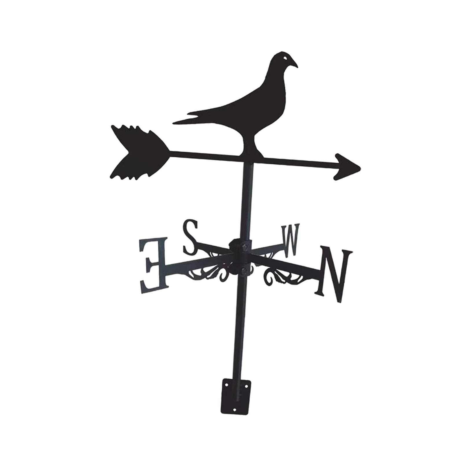 Wrought Iron Weathervane Wind Direction Measuring Instrument for Garden Lawn pigeon