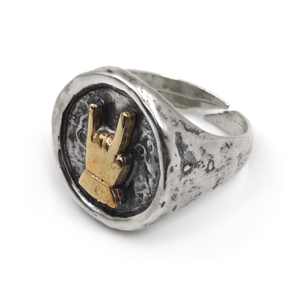 PIANEGONDA ANELLO ARGENTO 925 STERLING PELLE NERA CROCE SIGILLO MIS 15 FASCIA - Foto 7