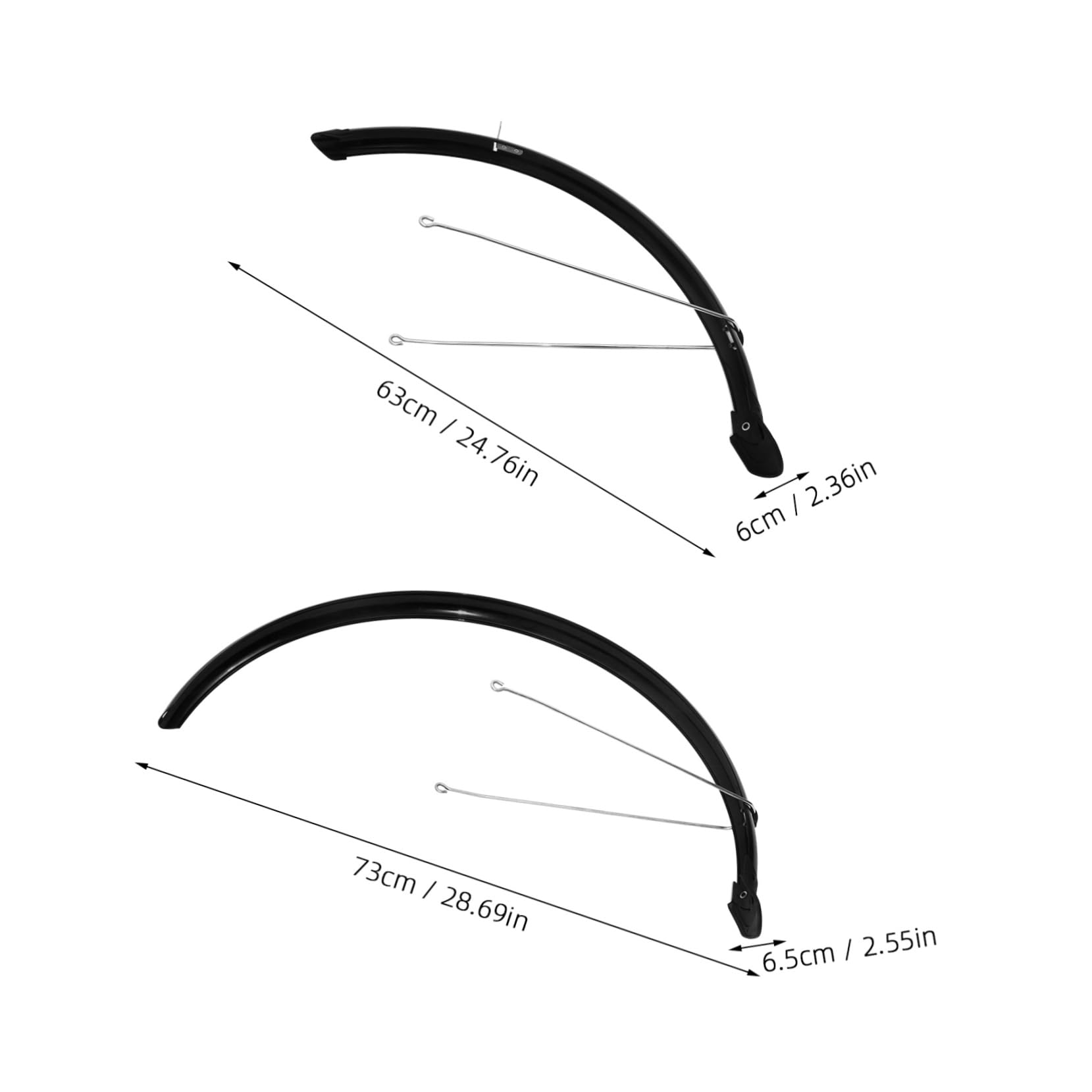 iplusmile Guardabarros para Bicicleta de Montaña 700c Negro Plástico