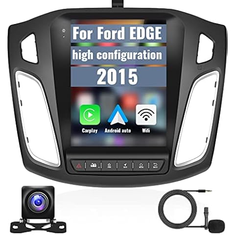 Android Car Stereo for Ford Focus 2012-2018 with Apple Carplay, Rimoody 9.7 Inch Touch Screen Car Radio with GPS Navigation Bluetooth FM HiFi WiFi Mirror Link Android Auto + AHD Backup Camera Cover