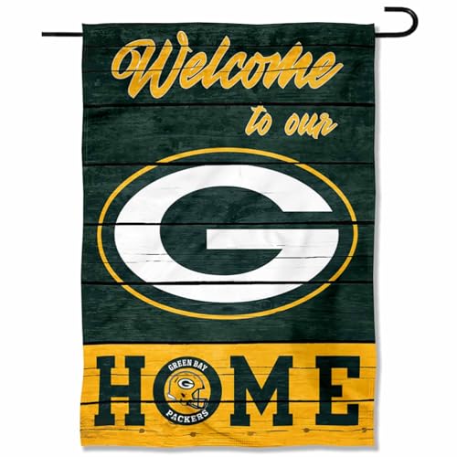 WinCraft Green Bay Packers Welcome Home Decorative Garden Flag Double Sided Banner