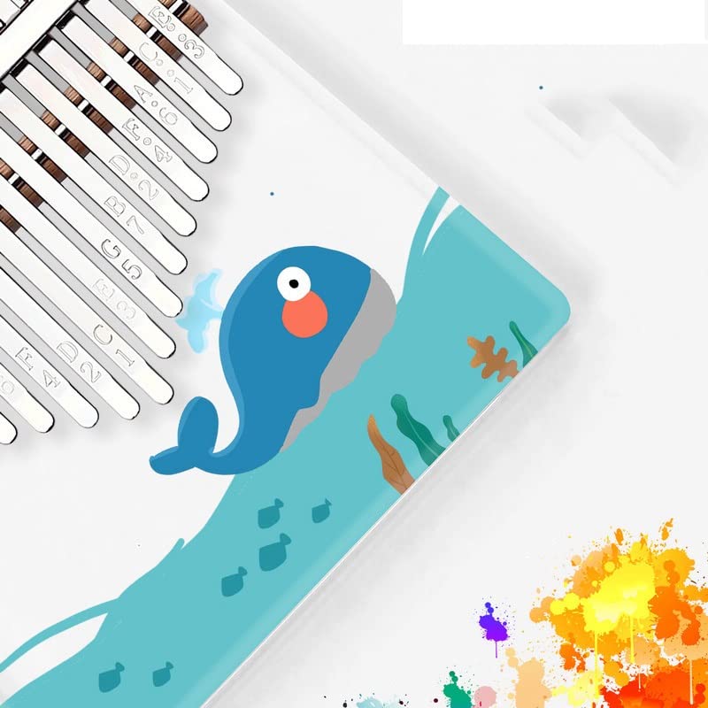 SKED 17 Touches Kalimba Peinture colorée Transparente Dessin animé Motif Doigt Piano Instruments de Musique pour… - Les Beatles, Paul McCartney, John Lennon, RIngo Starr, George Harrison SKED 17 Touches Kalimba Peinture colorée Transparente Dessin animé Motif Doigt Piano Instruments de Musique pour… – Image 3