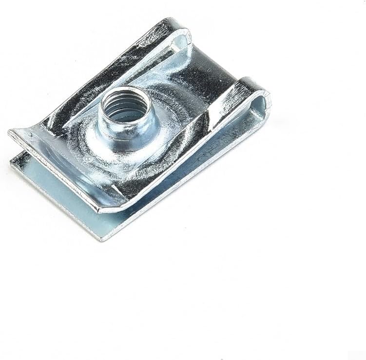 U-Clip Spring Nut for Automotive Fairing Panels and Chimney Mounts – M5 and M6 Metric Thread Steel Fastener, Panel Clip, Fairing Clip, Chimney Clip, Compatible with Motorcycle and(M5-10pcs)