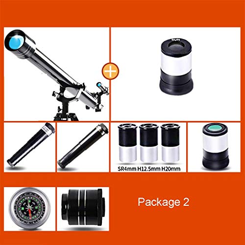 Telescopio de astronomía refractor portátil con trípode 900mm miniatura 2