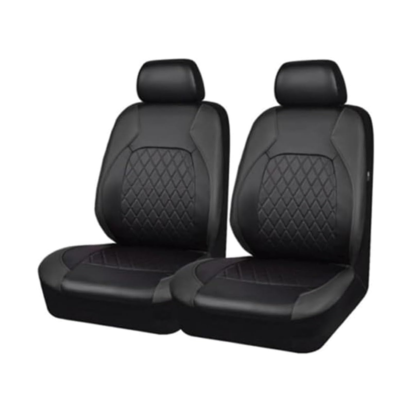 XXMMHTFD Front Car Seat Covers, for Dacia Logan/Logan MCV/Logan MCV Fiskal/Logan MCV Waterproof Luxury PU Leather Front Protectors Diamond Stitched Car Seat Cushions,A