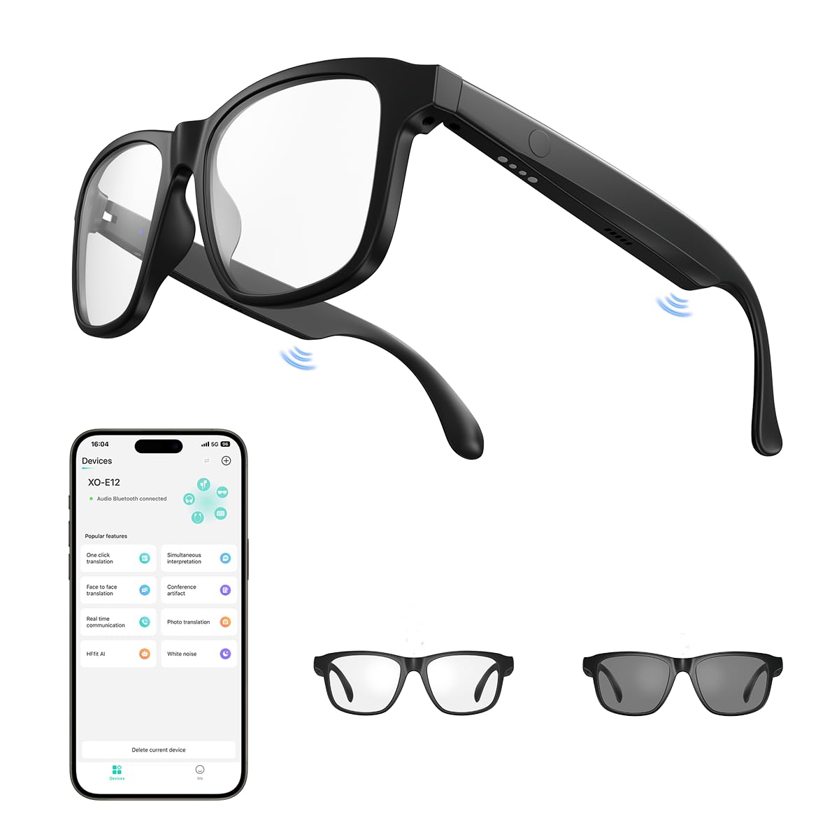 Amazon.com: AI Smart Glasses ,Bluetooth Glasses with 140+ 