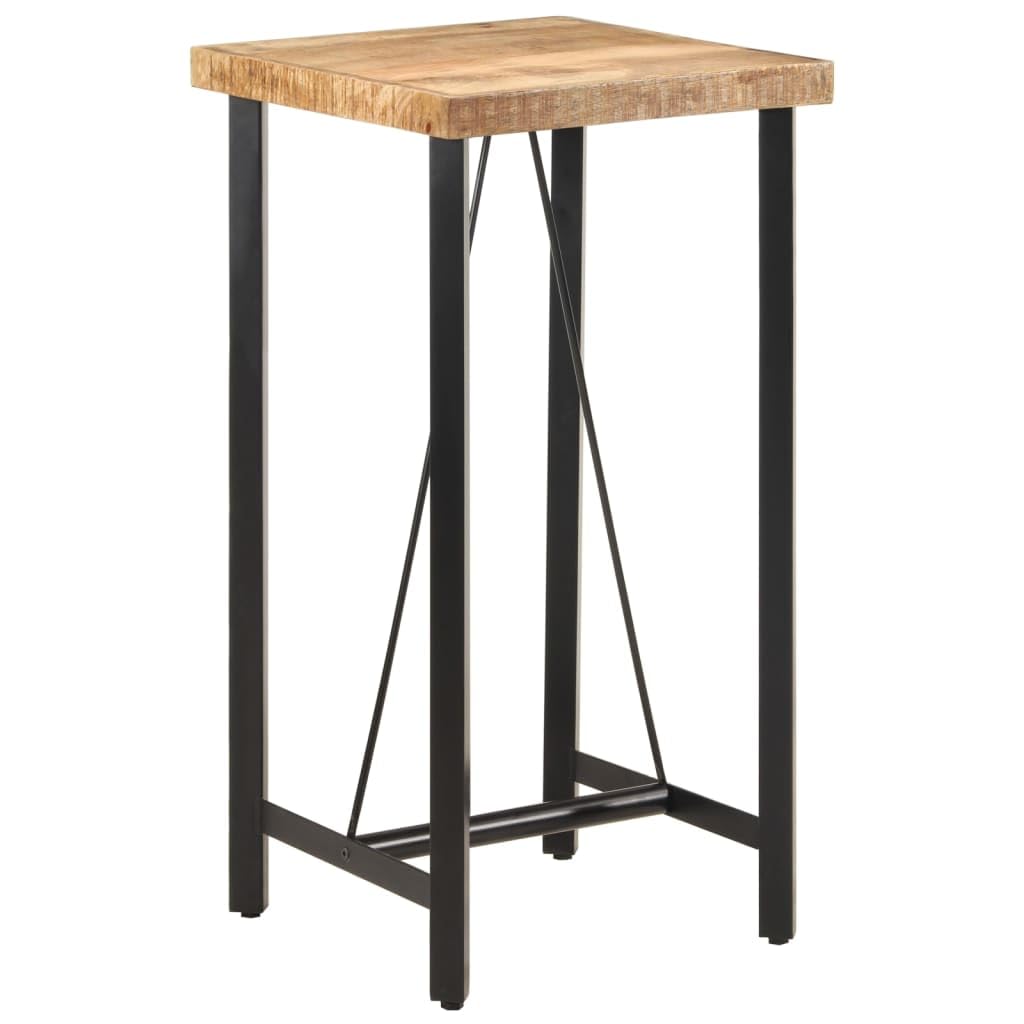 Mesa de bar industrial de 55 cm alta para comedor y cocina con madera