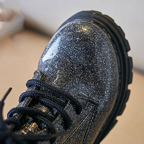Short Boots for Girls Little Kid Side Zipper Combat Shoes with Lace up Boots Work Boots for Boys Girls2