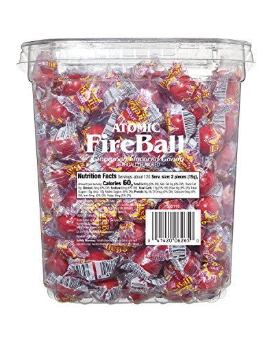 Atomic Fireballs Candy 4.05 Pound Bulk Tub