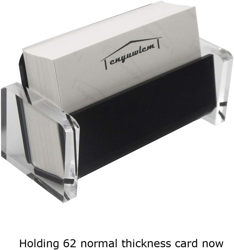 Buy Enyuwlcm Acrylic Desktop Business Card Holder Display For Desk Elegant Business Card Stand For Office Black Clear With One Non Slip Mat Sticky Online In Vietnam B07k8lxhcp