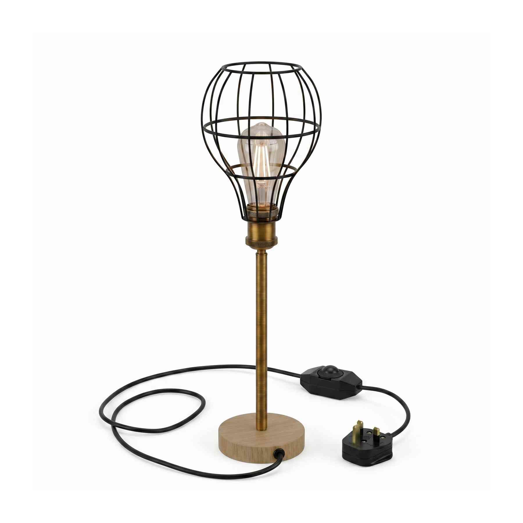 industrial table lamp vintage table lamp wooden base lamp metal pipe lamp wire cage lamp bedside table desk lamp e27 table lamp dimmable table lamp plug in table lamp fabric cable lamp uk plug lamp retro table light modern industrial lamp edison bulb lamp bedroom living room lamp decorative table light cafe table lamp lamp rustic table lamp small table lamp home decor lighting