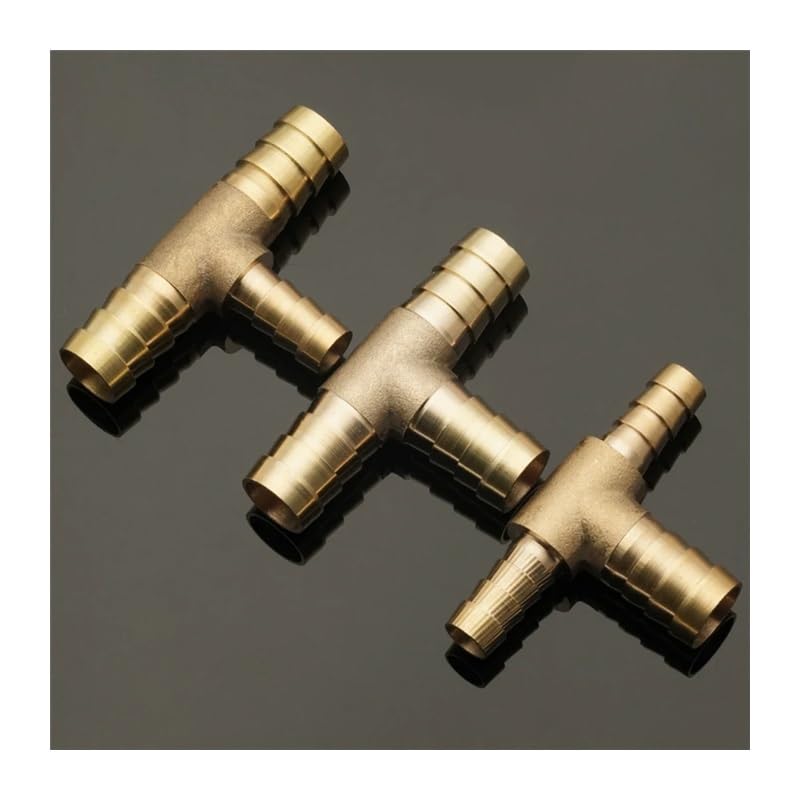Kupfer T-Stück Adapter 16mm - Barb Verbinder Für Schläuche Luft Wasser Öl