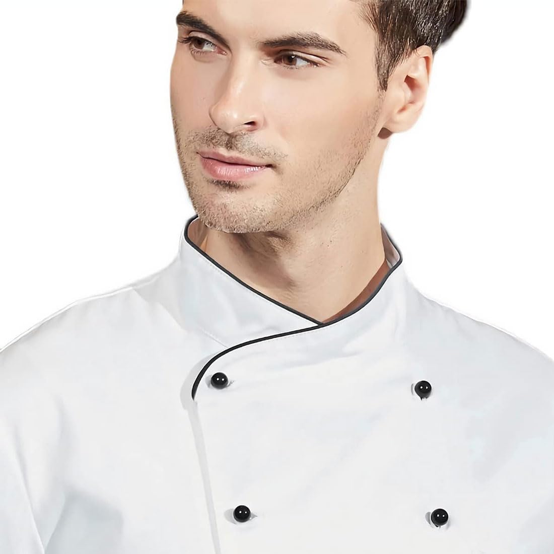 Bottoni Rotondi Per Giacca Chef Da 12.5mm - Set 30 Pezzi Neri, Senza Cucire, Ricambio Divisa Cucina