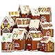 Papierdrachen DIY Adventskalender zum Basteln und Befüllen - Häuser Set - Lebkuchen Häuser - 24 bunte Falt-Schachteln zum Aufstellen und Dekorieren - 24 Boxen - Weihnachtsdorf - wiederverwendbar