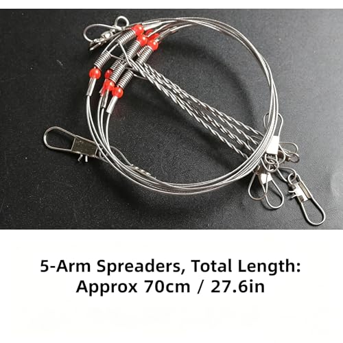 Set de 10 rigs de acero inoxidable para pesca miniatura 3