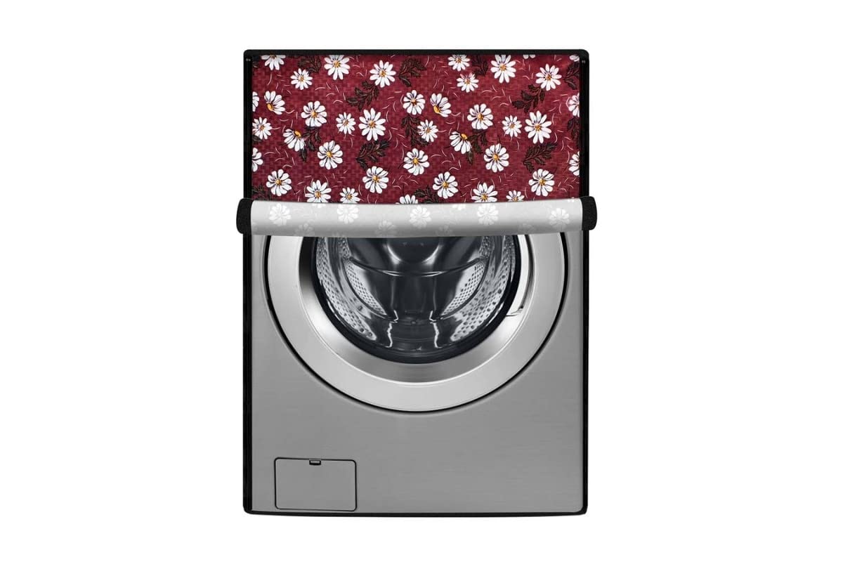 Stylista PVC Washing Machine Cover Compatible for LG 7 Kg Front Load FHM1207SDL, Floral Pattern Red White (B0BVM88R7Z) Amazon Price History, Amazon Price Tracker