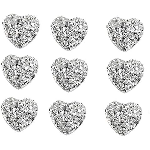 Syntego 40 Heart Shaped Silver Resin Gems Cover
