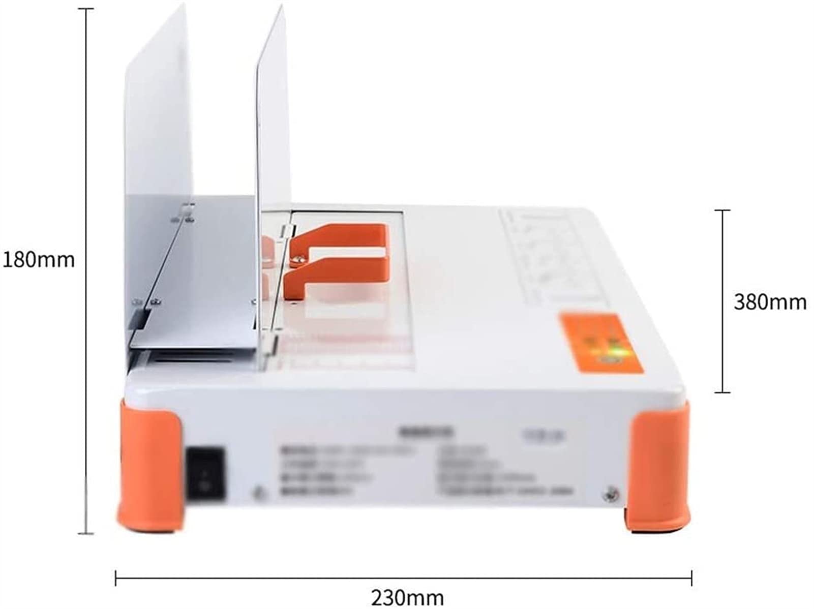 Accessori per Ufficio, rilegatrice per carichi Pesanti Rilegatrice Automatica in plastica Hot Melt Certificato finanziario Wireless Rilegatrice per Carta A4 50 mm (Color : Orange+w