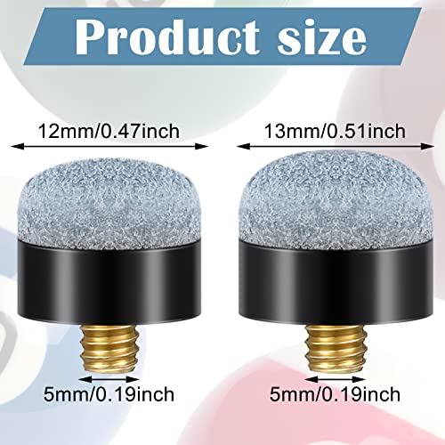 Deekin 30 Pieces Billiard Pool Cues Sticks Screw on Tip 12/13 mm Nylon Ferrules Replacement Billiard Screw in Cue Tips Pool Sticks Accessories - Image 2