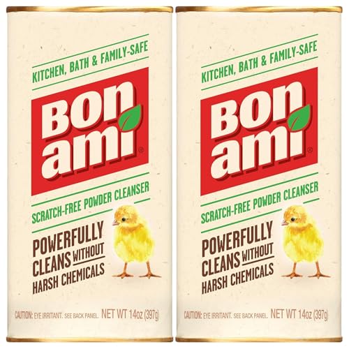 Bon Ami No Scent Powder Cleanser 14oz 2-Pack