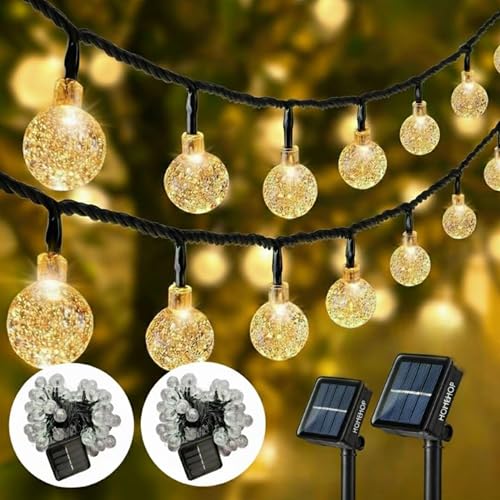 Homehop Solar Light Outdoor Home Garden 30 LED String Decorative Lamp | Solar Garden Light Waterproof Rechargeable Crystal Ball With 8 Modes for Balco